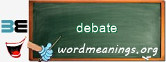 WordMeaning blackboard for debate